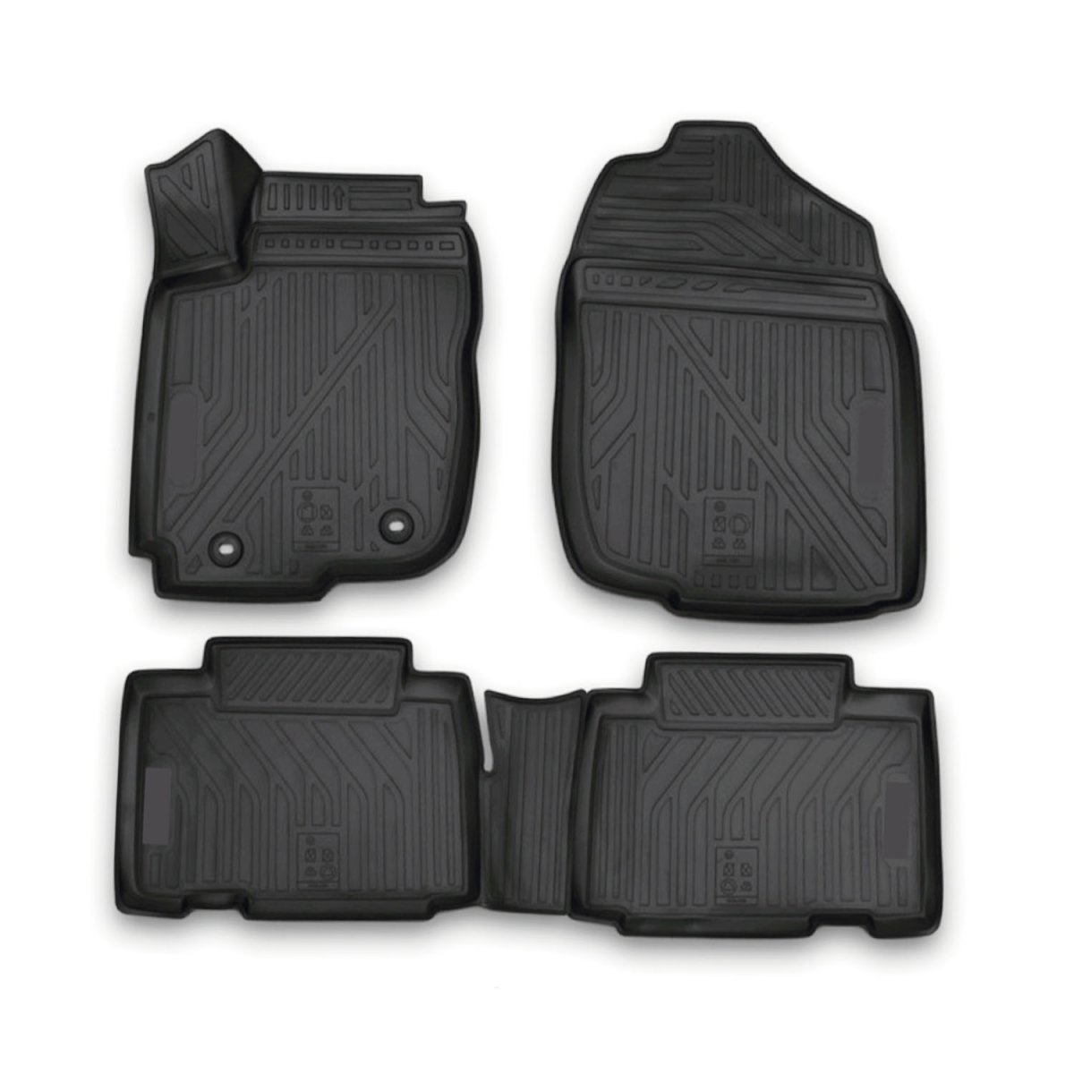 Toyota RAV4 Floor Mats - Omac - Rubber TPE - Black - '13-'18